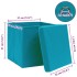 Caja de almacenaje con tapa 4 uds tela azul celeste 32x32x32