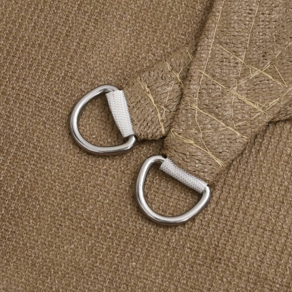 Toldo de vela HDPE gris taupe 160 g/m² 6x6