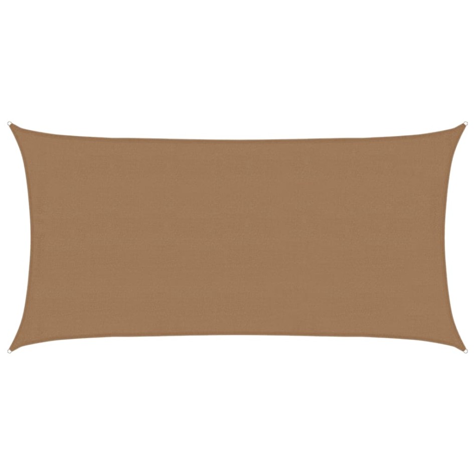 Toldo de vela HDPE gris taupe 160 g/m² 4x7