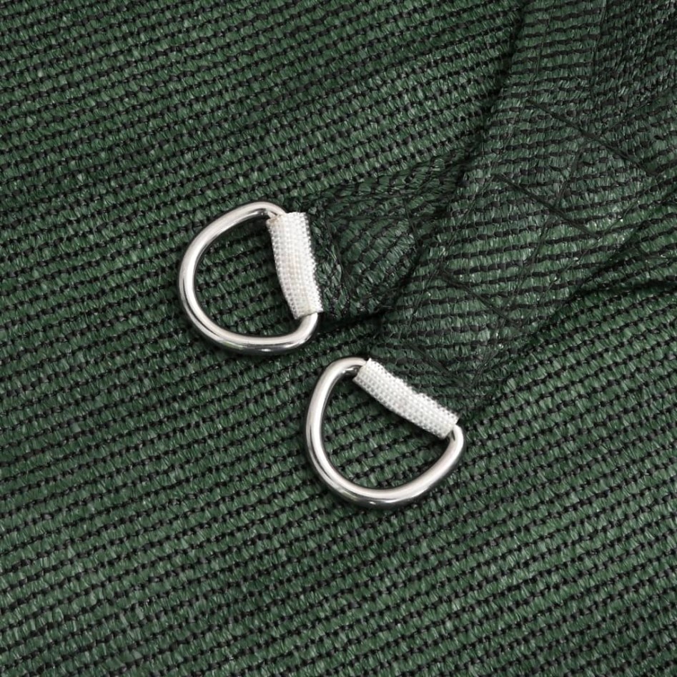 Toldo de vela HDPE verde oscuro 160 g/m² 6x6