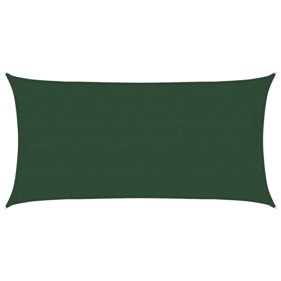 Toldo de vela verde oscuro HDPE 160 g/m² 4x7