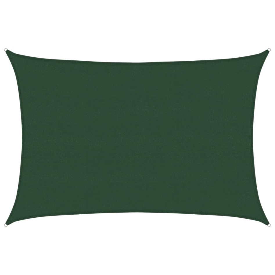 Toldo de vela HDPE verde oscuro 160 g/m² 5x7