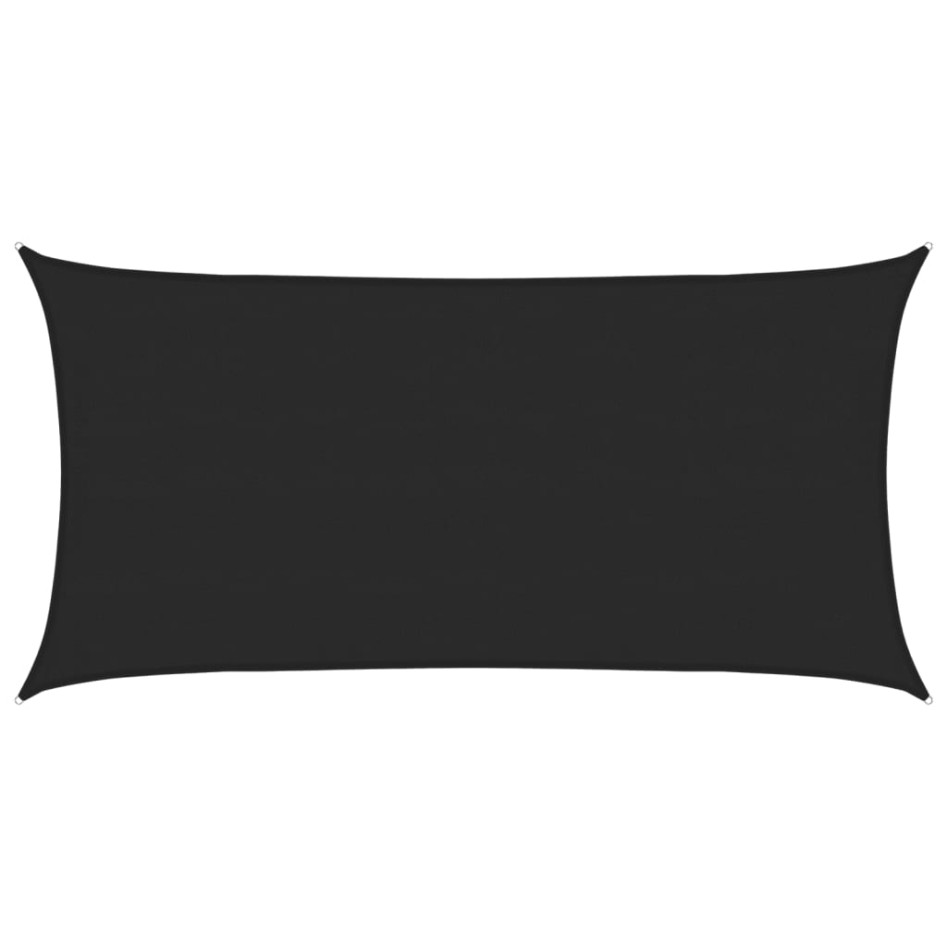 Toldo de vela HDPE negro 160 g/m² 4x7
