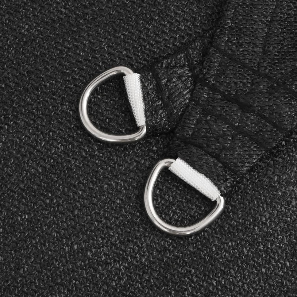 Toldo de vela HDPE negro 160 g/m² 4x7