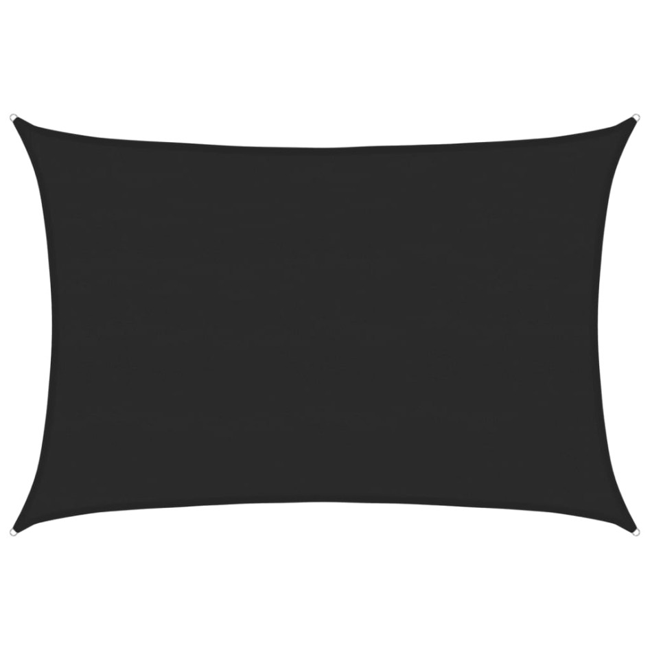Toldo de vela negro HDPE 160 g/m² 5x7