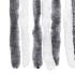 Cortina mosquitera chenilla gris y blanco 118x220