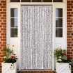 Cortina mosquitera chenilla marrón y beige 118x220 cm