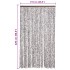 Cortina mosquitera chenilla marrón y beige 118x220