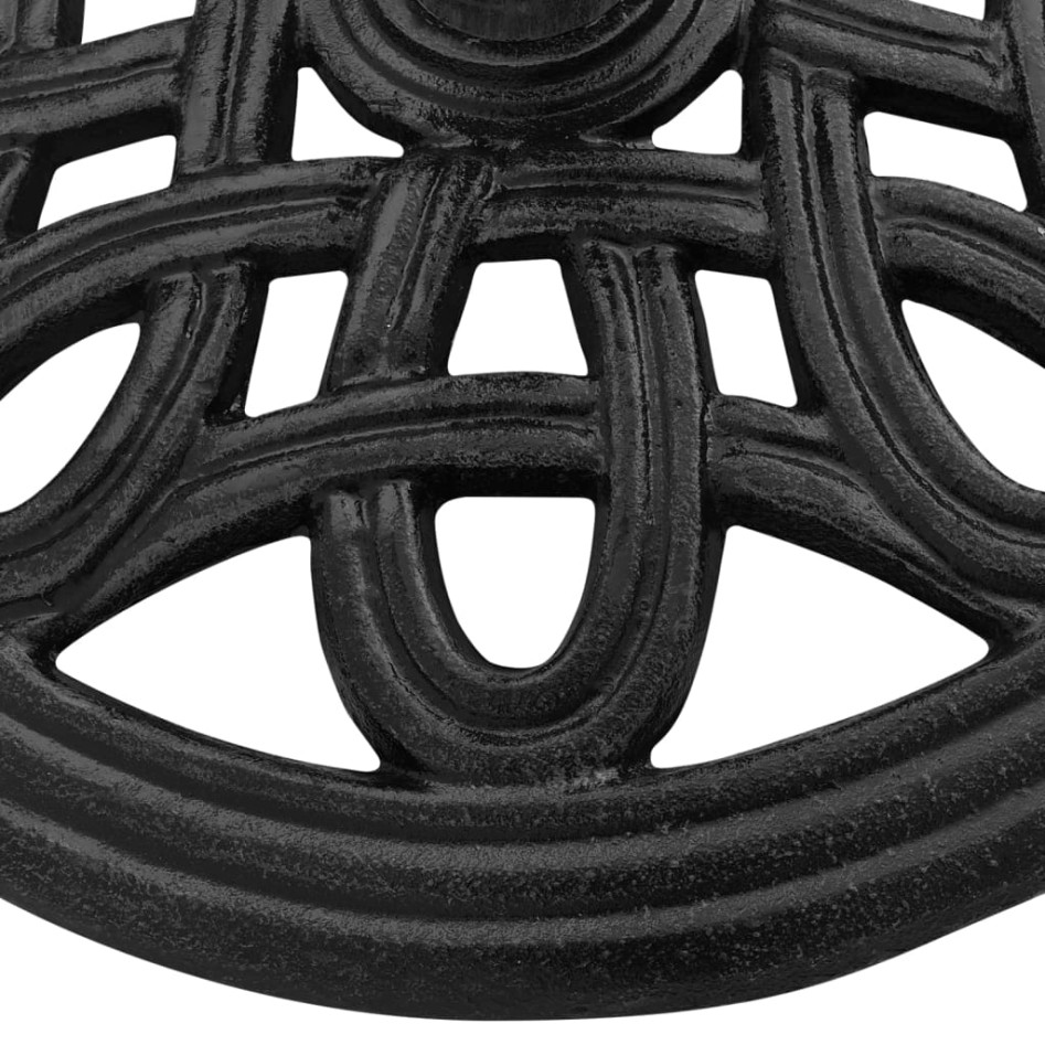 Base de sombrilla de hierro fundido negro 44x44x32
