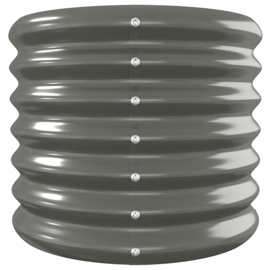 Jardinera arriate acero recubrimiento polvo gris 260x40x36