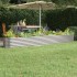 Jardinera arriate acero recubrimiento polvo plata 332x40x36