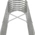Jardinera arriate acero recubrimiento polvo plata 332x40x36
