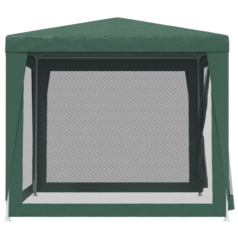 Carpa para fiestas con 4 paredes de malla HDPE verde 2,5x2,5