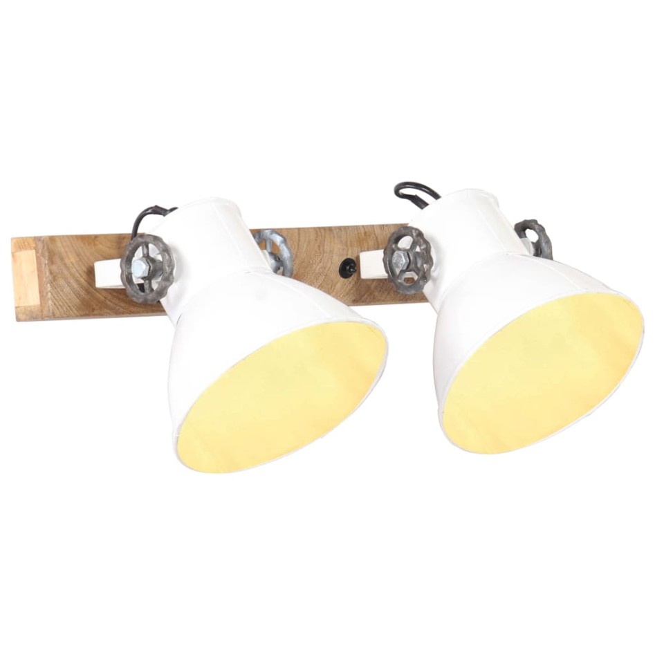 Lámpara de pared industrial blanca 45x25 cm