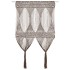 Cortina de macramé algodón gris taupé 140x240