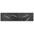 Mueble de TV vidrio templado color mármol negro 160x40x40,5