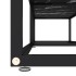 Mueble de TV vidrio templado color mármol negro 160x40x40,5
