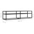 Mueble de TV vidrio templado color mármol negro 160x40x40,5