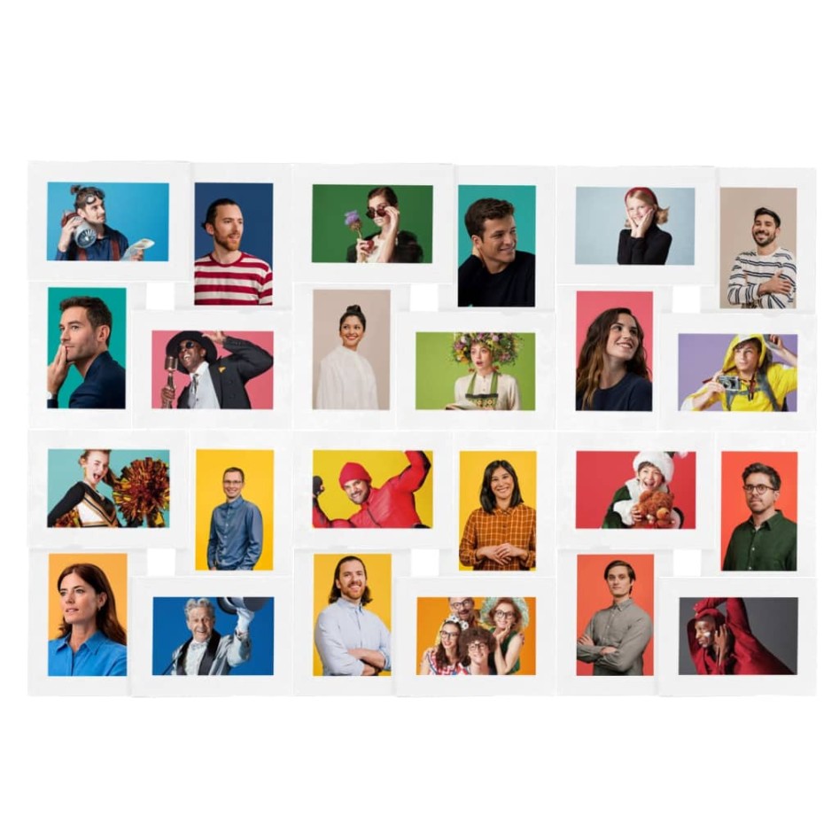 Marco de fotos collage para foto de 24x(10x15 cm) blanco