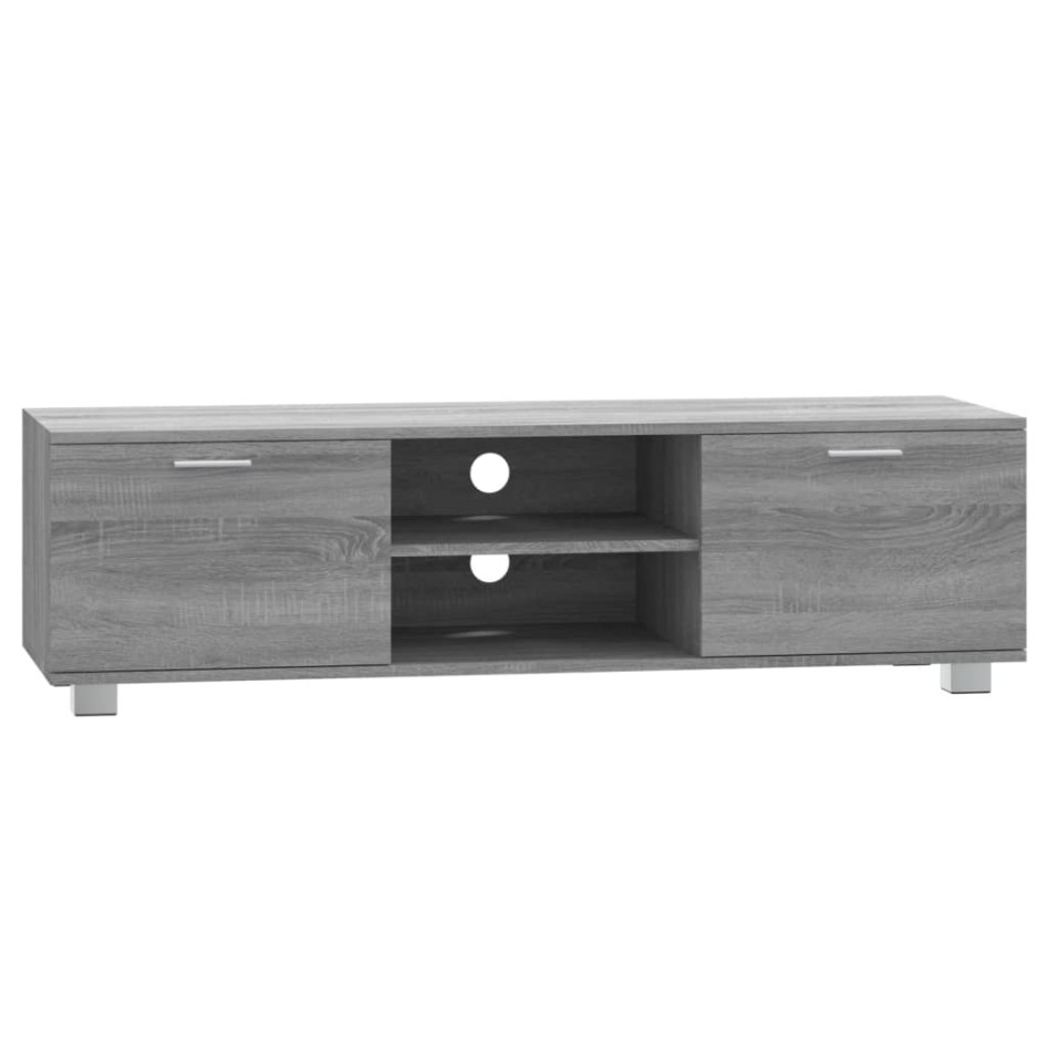 Mueble de TV madera contrachapada gris Sonoma 140x40,5x35