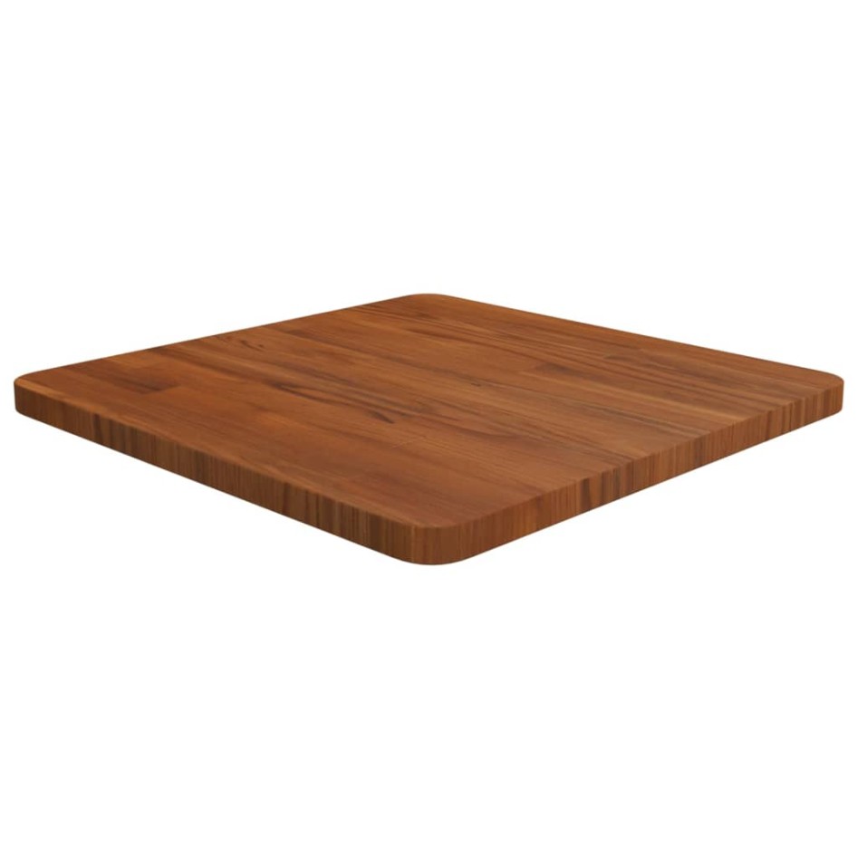 Tablero de mesa cuadrada madera roble marrón oscuro