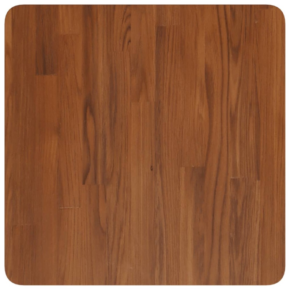 Tablero de mesa cuadrada madera roble marrón oscuro