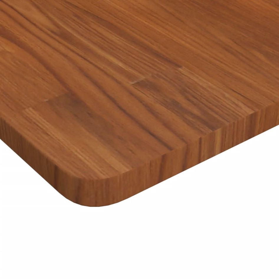 Tablero de mesa cuadrada madera roble marrón oscuro