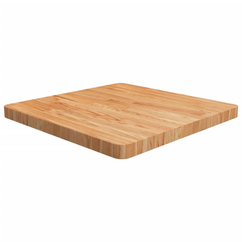Tablero de mesa cuadrada madera roble marrón claro 60x60x4