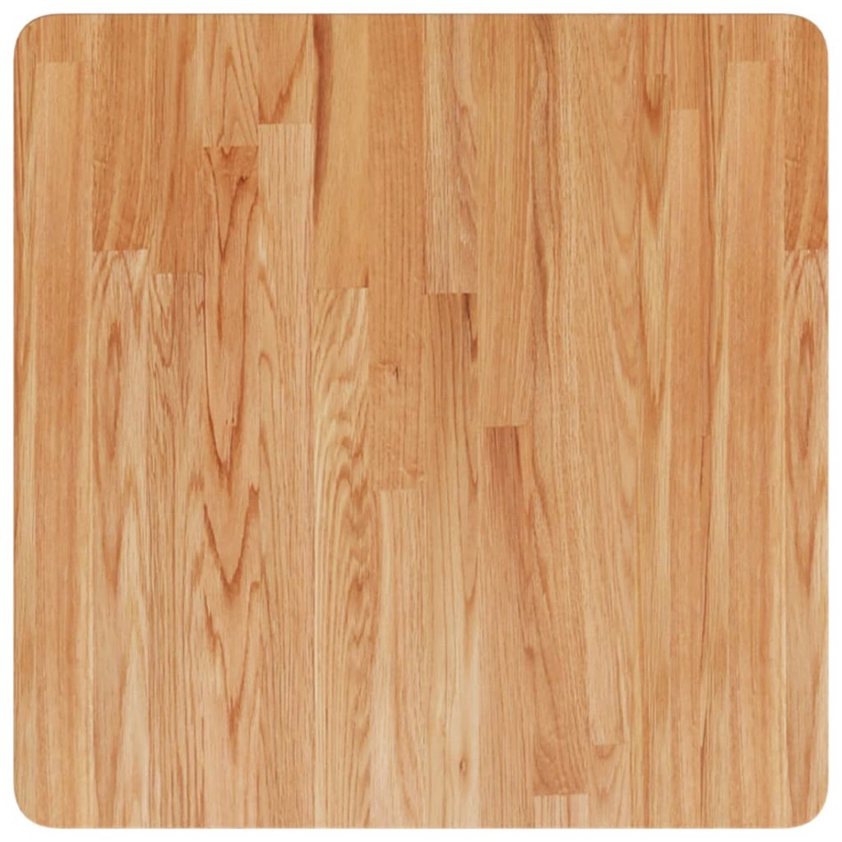 Tablero de mesa cuadrada madera roble marrón claro 60x60x4