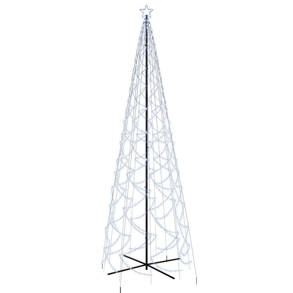 Árbol de Navidad cónico 1400 LED blanco frío 160x500