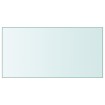 Superficie de mesa vidrio templado transparente 50x100 cm