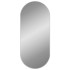 Espejo de pared ovalado plateado 100x45