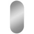 Espejo de pared ovalado plateado 100x45