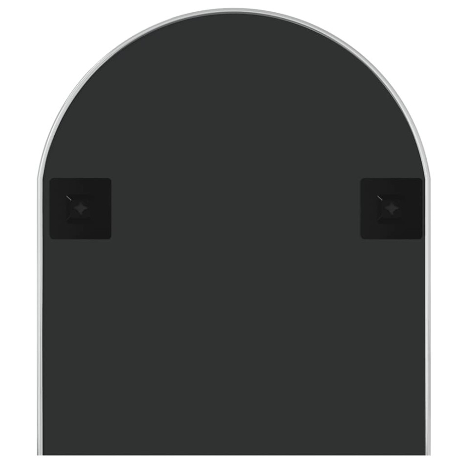 Espejo de pared ovalado plateado 100x45