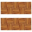 Baldosa de terraza patrón vertical 20 uds madera acacia 30x30cm