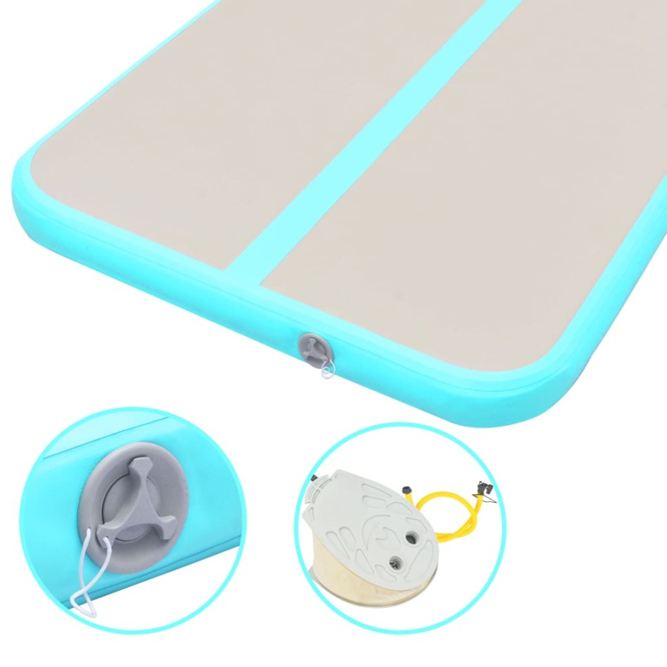 Esterilla inflable de gimnasia y bomba 700x100x10 cm PVC