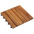 Baldosa de terraza patrón vertical 20 uds madera acacia