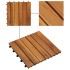 Baldosa de terraza patrón vertical 20 uds madera acacia