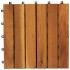 Baldosa de terraza patrón vertical 20 uds madera acacia