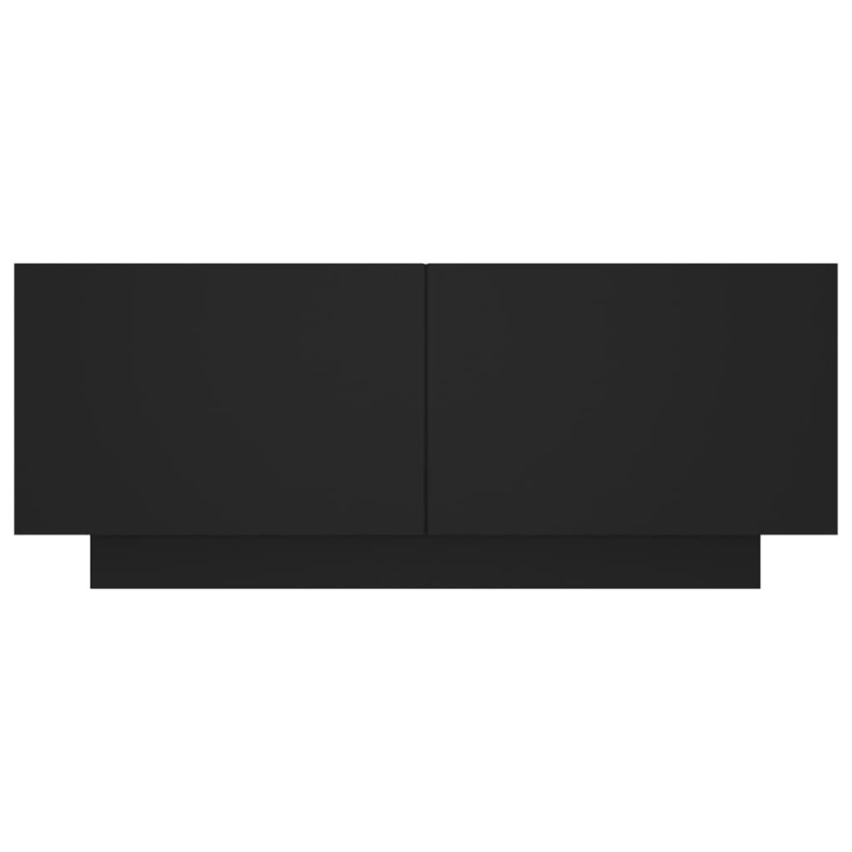 Mesita de noche madera de ingeniería negro 100x35x40