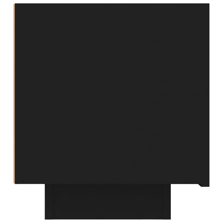 Mesita de noche madera de ingeniería negro 100x35x40