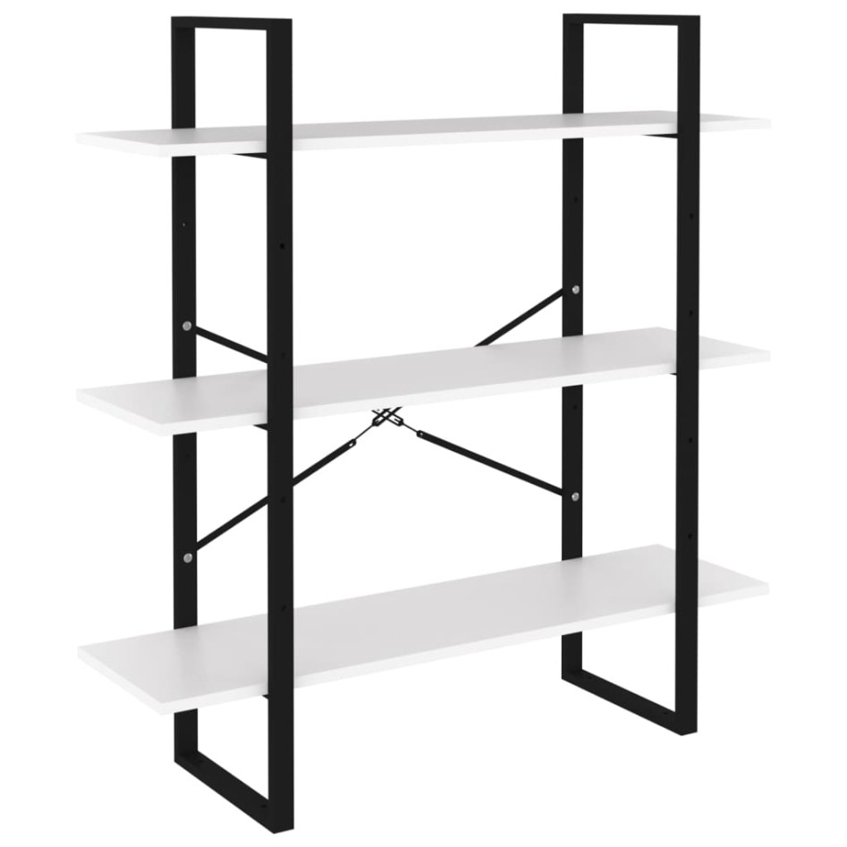 Estantería de 5 niveles madera ingeniería blanca 100x30x175