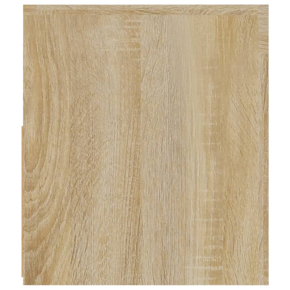 Mesitas de noche con luces LEDs 2 uds roble Sonoma 60x35x40