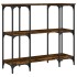 Mesa consola madera de ingeniería roble ahumado 102x35x90