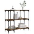 Mesa consola madera de ingeniería roble ahumado 102x35x90