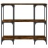 Mesa consola madera de ingeniería roble ahumado 102x35x90