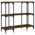 Mesa consola madera de ingeniería roble ahumado 102x35x90