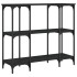 Mesa consola madera de ingeniería negra 102x35x90