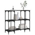 Mesa consola madera de ingeniería negra 102x35x90