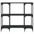 Mesa consola madera de ingeniería negra 102x35x90